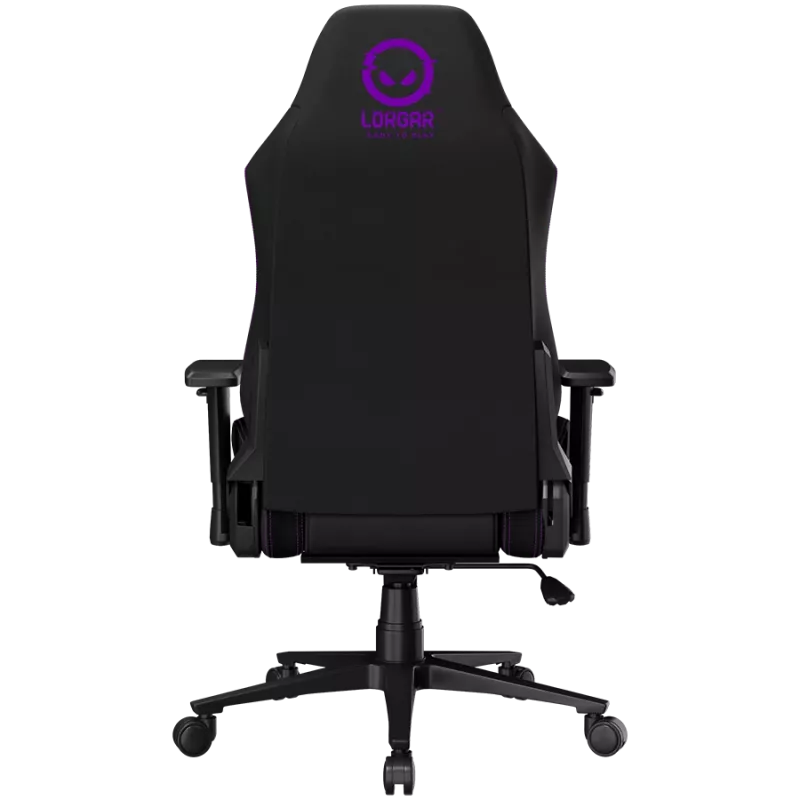 LORGAR CHA41 Ergonomischer Gaming-Stuhl Advanced, Premium Anti-Stain Stoff, Schwarz/Lila