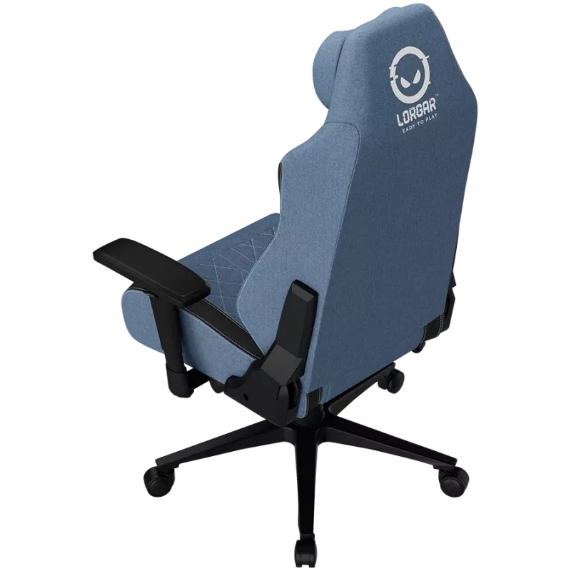 LORGAR CHA41 Ergonomischer Gaming-Stuhl Advanced, Premium Anti-Stain Stoff, Blau