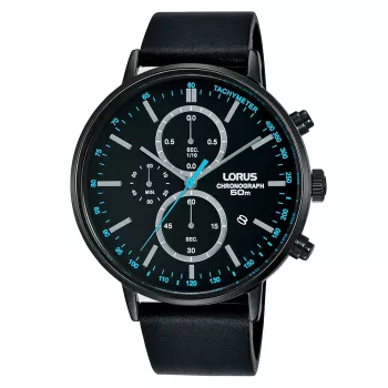 Lorus Herren Quarz Analoguhr RM363FX9 - Blaues Zifferblatt, Edelstahlarmband, 43mm