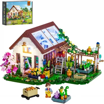 Lumibricks Indoor-Gewächshaus mit Vollspektrum-LED-Pflanzenlampe, Hydroponik-System, 6 Pflanzen-Pods, 2,5L Wassertank, Weiß