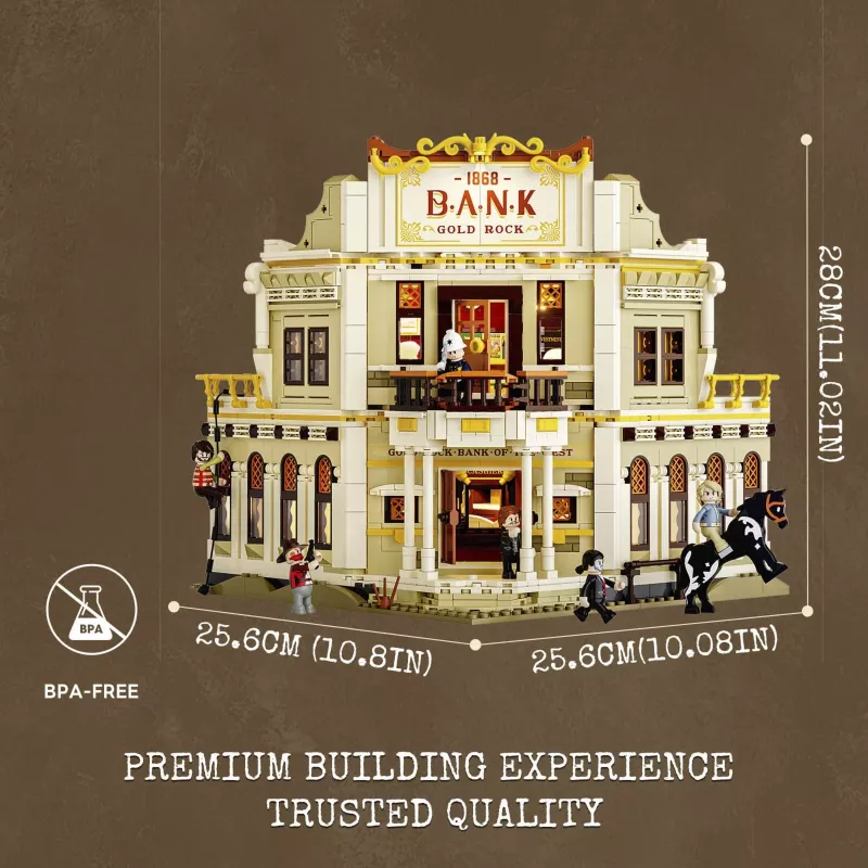 Lumibricks Western Bankraub Bausatz, 1050 Teile