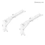 Maclean MC-195 Faltbare Wandregalträger, 300-600 mm, max. 50 kg, 2 Stk.