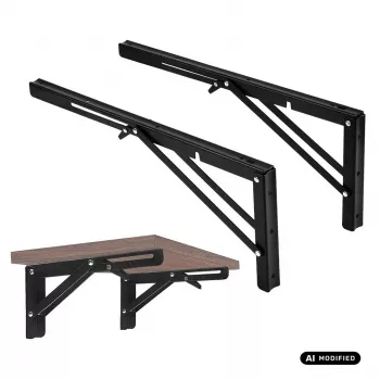 Maclean MC-196 Faltbare Wandregalhalterungen, 350-700 mm, max. 50 kg, 2 Stk.