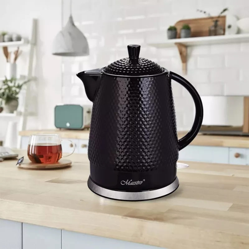 Maestro MR-069 Elektrischer Wasserkocher, Schwarz