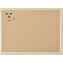 Magnetoplan Pinnwand aus Holzrahmen 1000 x 600 mm, Naturgepresster Kork, Selbstheilend, Wandmontage, zum Anpinnen von Notizen, Memos und Fotos (121924)