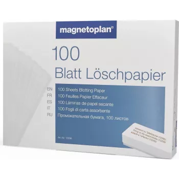 MAGNETOPLAN HOLTZ Radierpapier für Tafelwischer Grau 100 Blatt (12296)