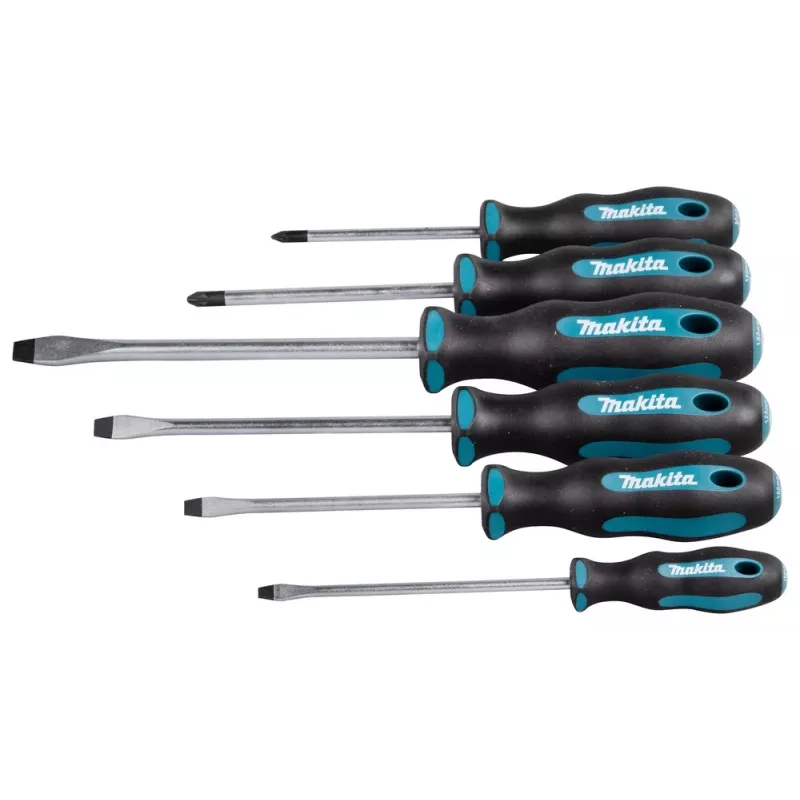 Makita E-10512 Schraubendreher-Set, 6-teilig (Schlitz/Pozidriv)