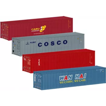 Märklin 76552 H0 20ft Container-Set, 2 Stück, Kunststoff, für Modellbahn-Güterwagen