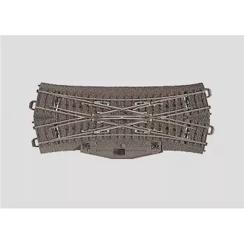 Märklin H0 C-Gleis 24624 Doppelkreuzungsweiche mit integriertem Bettungskörper, 188,3 mm