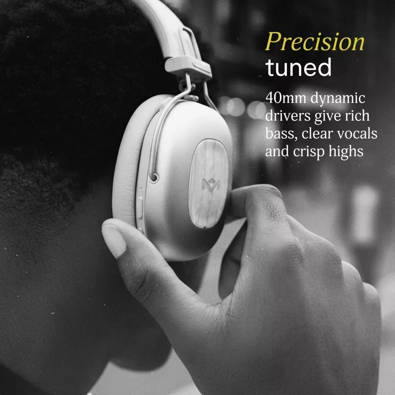 House of Marley Positive Vibration Rebel Bluetooth-ANC-Kopfhörer, Cream