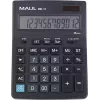 MAUL MXL 12 Tischrechner mit 12-stelligem LCD-Display, Steuerberechnung, Dual-Power, Schwarz 7267090