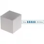 MAUL Neodym-Würfelmagnet, 20 x 20 x 20 mm, vernickelt, Haftkraft 25 kg, 1 Stück 6169496