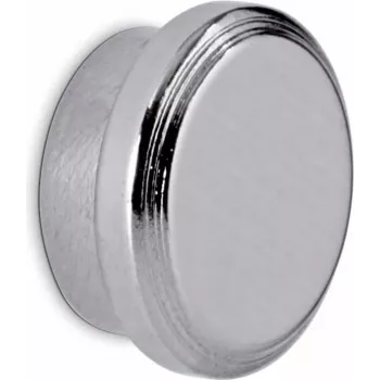 MAUL Runder Neodym-Magnet mit Edelstahlgehäuse, 30 mm Durchmesser, 9 mm Dicke, Silber, 1 Stück 6171096