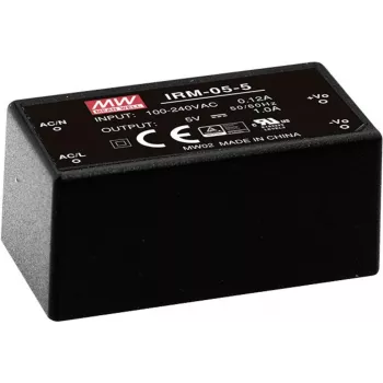 MEAN WELL IRM-05-12 5W AC/DC vergossenes Stromversorgungsmodul, 12V 0,42A, PCB-Montage, Schwarz