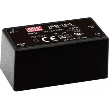 MEAN WELL IRM-15-12 15W Einzelausgang vergossenes AC/DC Netzteilmodul 12V 1,25A PCB-Montage