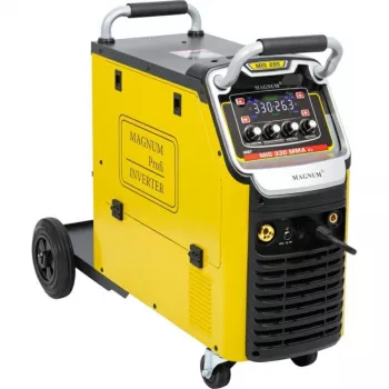 MEN'S MASTER MIG-330 MMAV2 IGBT 4x4 halbautomatisches Inverter-Schweißgerät, 330A/60%, 400V, MB24/5, GP50, MIT, Kabel, MMA, Brenner, W16 5P