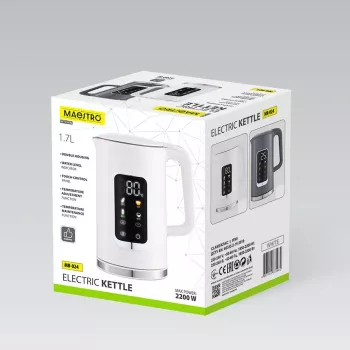 MEO Maestro Elektrischer Wasserkocher mit Temperaturregelung 1,7L 2200W