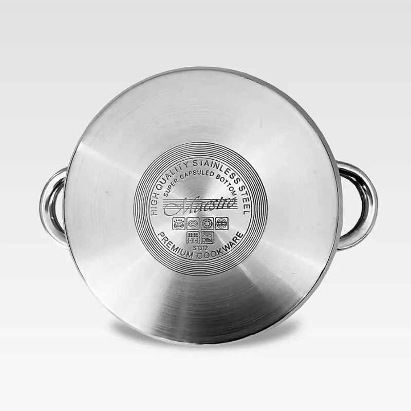 MEO Dampfkochtopf-Set aus Edelstahl 4L, 22 cm, 3-stufig, induktionsgeeignet, Silber MR-2900-22