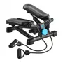 MERACH MR-2354B2 Mini-Stepper mit Widerstandsbändern, Hydraulikzylindern, LCD-Anzeige, Schwarz