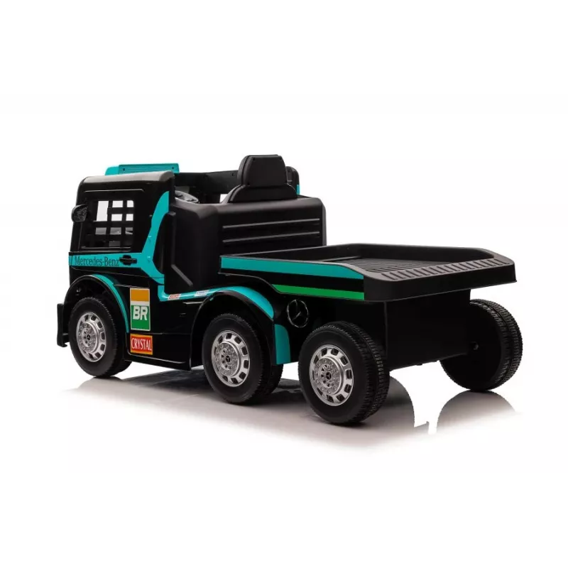 Mercedes XMX622B Kinder-Elektro-LKW mit Anhänger, LCD, Blau