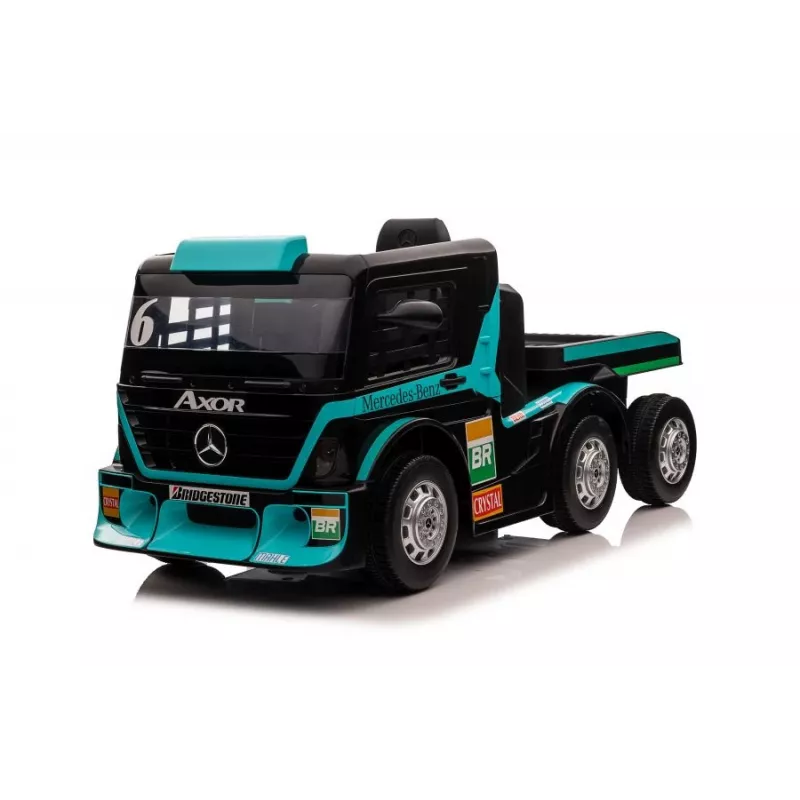 Mercedes XMX622B Kinder-Elektro-LKW mit Anhänger, LCD, Blau