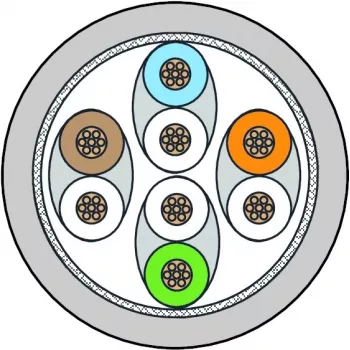 METZ CONNECT 130845D033-E Cat6a S/FTP Netzwerkkabel, 40 m, Grau