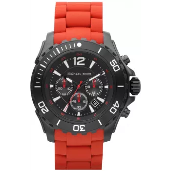 Michael Kors MK8212 Herren Quarzuhr, 47 mm, Schwarz/Rot