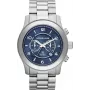 Michael Kors MK8314 Herren Quarz Uhr, 45 mm, Silber/Blau Zifferblatt