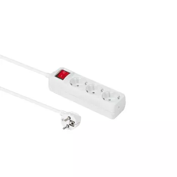 MICROCONNECT 3-fach Schuko-Steckdose 5m Ein/Aus