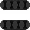 Microconnect CABLEMANA-16 Kabelhalter, 4 Schlitze, Schwarz, 2 Stk