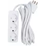 Microconnect GRU033WDK 3-fach dänische Steckdosenleiste, 3 m, Weiß
