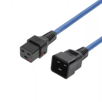MICROCONNECT Netzkabel C19 IEC Lock - C20, 2m, 16A, Verriegelndes C19 auf C20, Schwarz