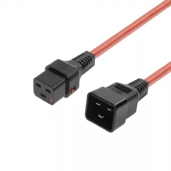 MicroConnect Netzkabel C19 IEC Lock - C20 (MC-C19C20LOCK-1M-R)
