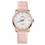 MIDO Baroncelli III Lady Automatikuhr 33mm Roségold PVD Edelstahl Silbernes Zifferblatt Braunes Lederarmband M027207360100