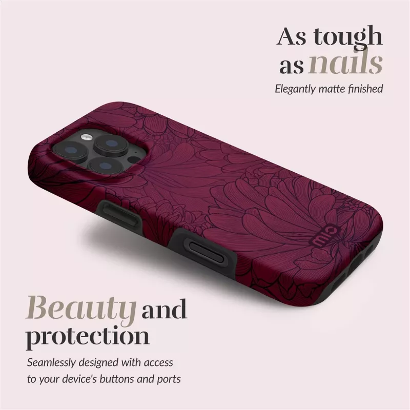 MIO Berry Blooms Magsafe Case Kompatibel für iPhone 16 Pro Max