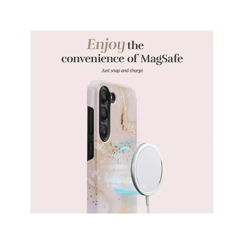 MIO Gold Marble Magsafe Kompatible Hülle für Samsung S25 Ultra 5G
