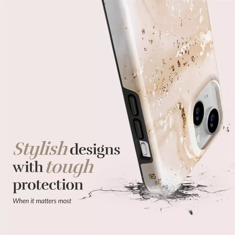 MIO Gold Marble Magsafe Kompatibel für iPhone 15 Pro