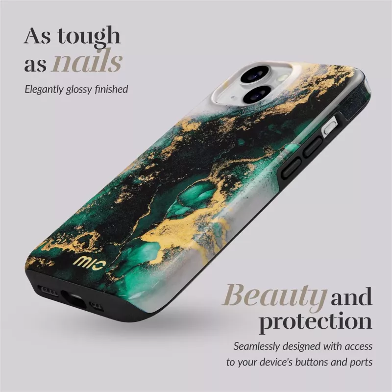 MIO Green Marble Magsafe-kompatible Hülle für iPhone 16 Plus