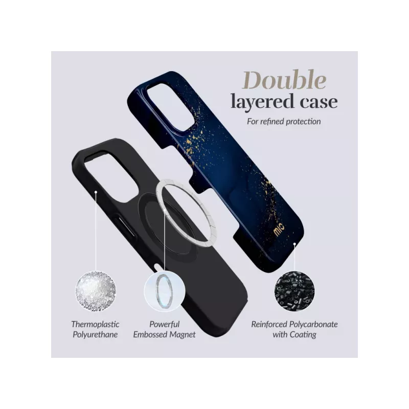 MIO Midnight Sparkle Magsafe Case Kompatibel für iPhone 17 Pro