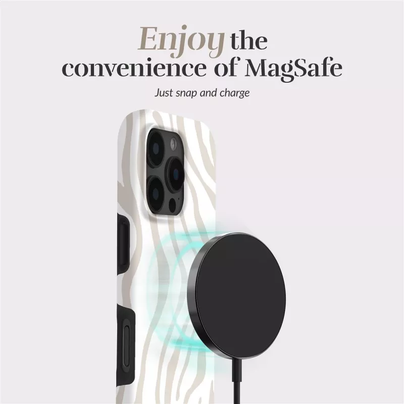 MIO Sandy Zebra Magsafe Case Kompatibel für iPhone 15 Pro