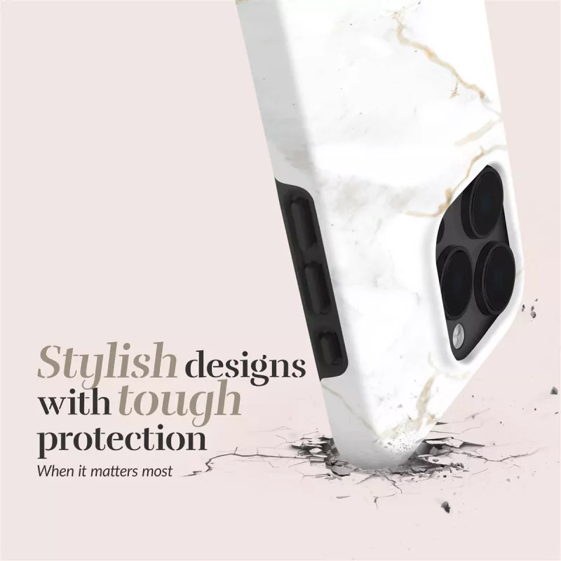 MIO White Marble Magsafe Case Kompatibel mit Samsung S25+ 5G
