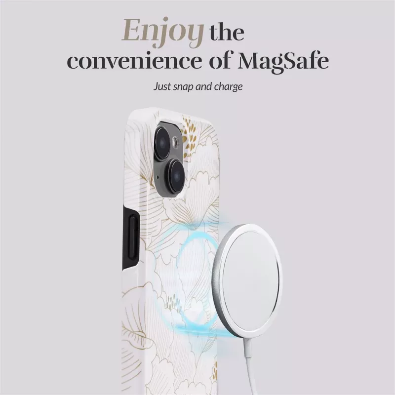 MIO White Roses Magsafe Kompatibel für iPhone 13/14/15
