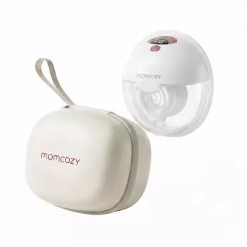 Momcozy M5 Smart Kabellose Elektrische Milchpumpe, Freihändig, DoubleFit™, Rot