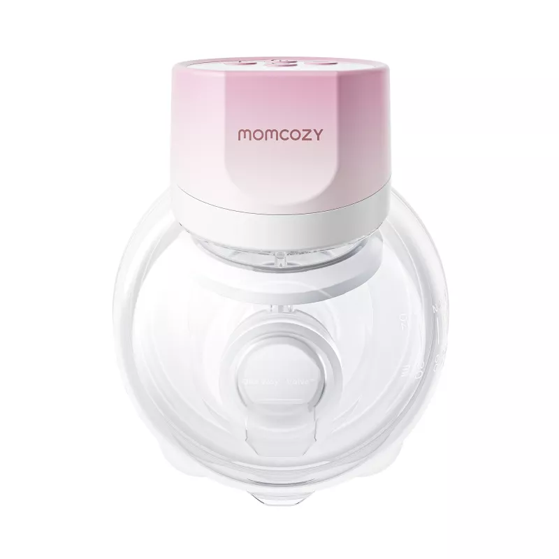 MOMCOZY S12 Pro Quick Tragbare Milchpumpe, Einzeln, Kabellos, Rosa
