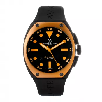 Montres de Luxe Herren-Automatikuhr 09SA-BK-1002 48mm schwarzes Zifferblatt Lederarmband