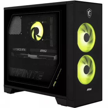 MSI MAG Infinite S AI 2nd 2NVM5-003AT Gaming-Desktop-PC - Intel Core Ultra 5 225F, RTX 5060 Ti, 16GB DDR5, 1TB SSD, Windows 11 Home, schwarz/transparent