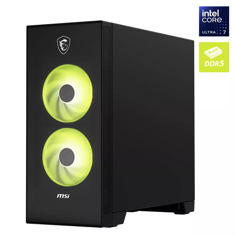 MSI MAG Infinite S AI 2NVM7-002AT Desktop-PC (Schwarz/Transparent, Windows 11 Home)