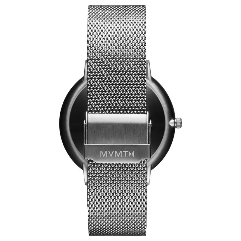 MVMT Herren-Automatikuhr 28000089-D 42mm Edelstahlgehäuse schwarzes Lederarmband