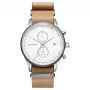 MVMT Damenuhr D-MV01-WT (42mm) – Weißes Zifferblatt, Weißes Lederarmband