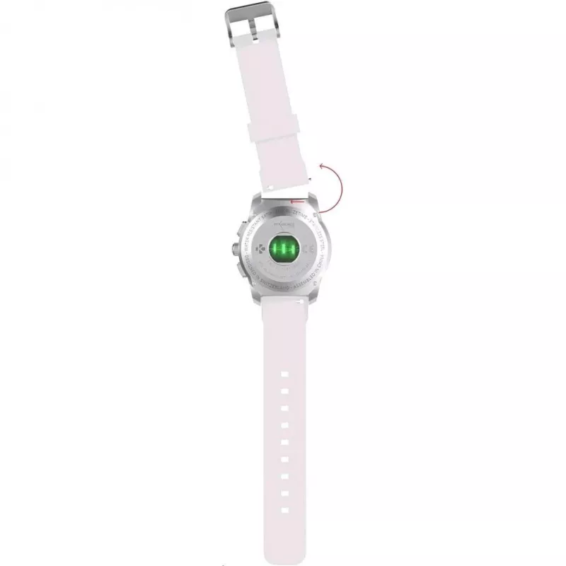 MyKronoz ZeTime Smartwatch Silber/Weiß Silikon Flach